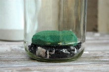 Add wet foam to jar